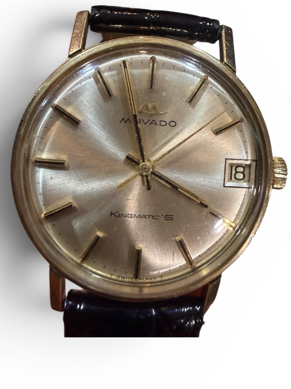 Vintage Movado Kingmatic Sub-Sea 14K Gold-Filled Automatic Swiss 34mm